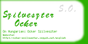 szilveszter ocker business card